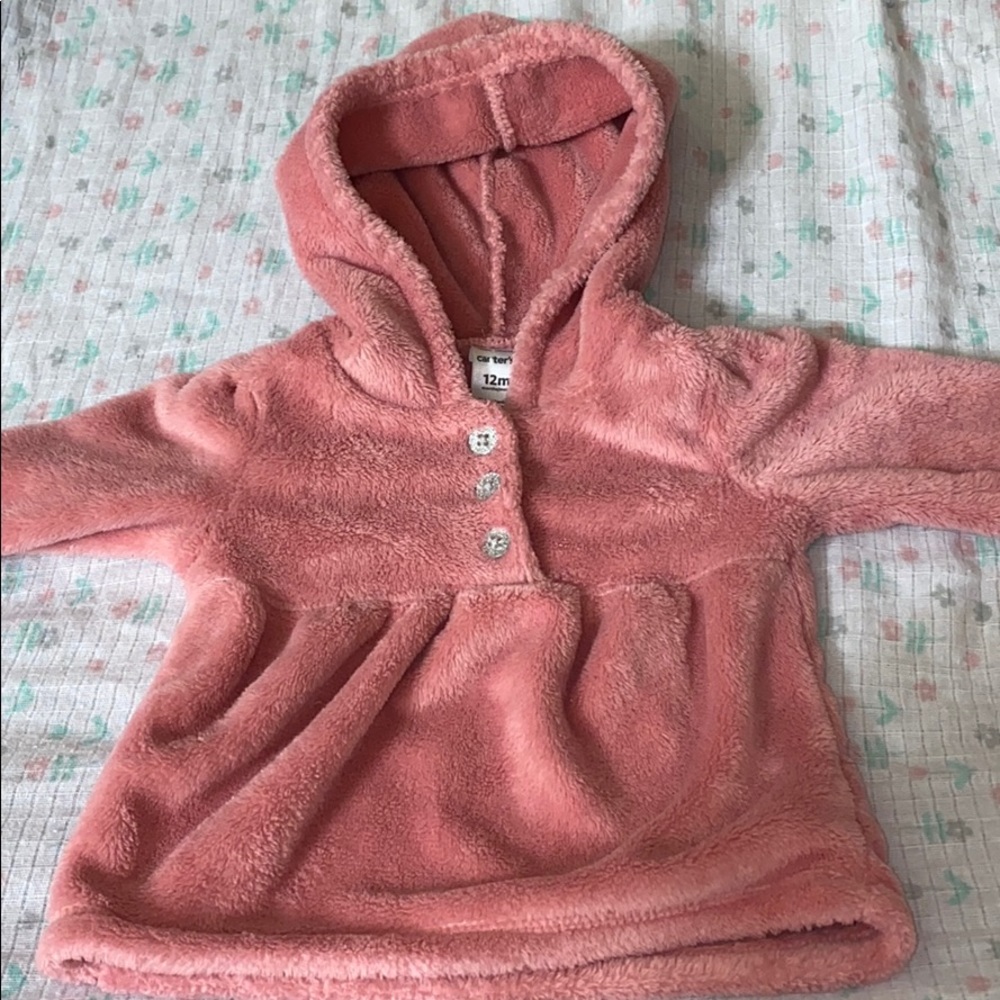 Pink hoodie sweater